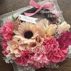 ピンクカーネーション❁⃘アーティフィシャルフラワーリース❁⃘花籠タイプ❁⃘*.゜母の日