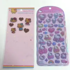 【正規品】　コットンパフィーシール　キティ　ヒョウ柄　ハローキティ　サンリオ