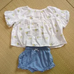 branshes 花柄トップス ショートパンツセット 80㎝