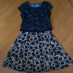 即購入OK❤️レースブラウス＆膝下フレアースカートセット☆新品未使用