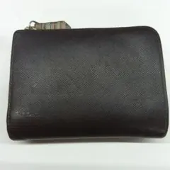 Paul Smith ダークブラウン レザー 二つ折り財布