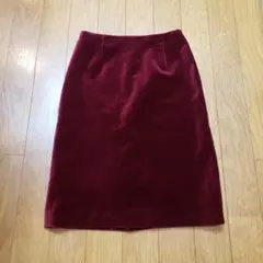 ❤ELLE PLANETE❤ベロアタイトスカート/ボルドーカラー/着用回数1回