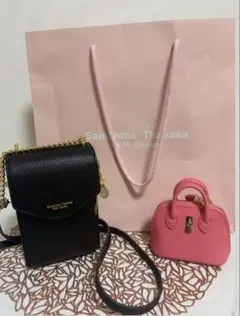 Samantha Thavasa ピンクミニバッグとショルダーバッグ
