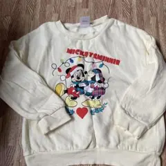 ディズニー　裏起毛　ミッキー　ミニー　クリスマス　トレーナー　110