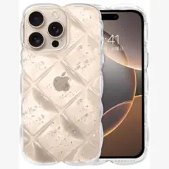 iPhone16ProMax ケース クリア キラキラ おしゃれ かわいい ラメ