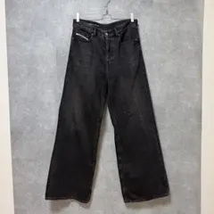 DIESEL D-RISE ワイドデニム ブラック W28L30 - メルカリ