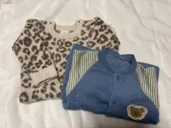 ぬくぬくロンパースセット　ジェラピケ80-90＆西松屋90