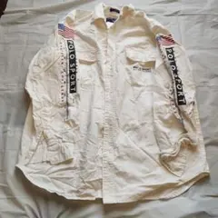 90sPOLO SPORT Ralph Lauren 長袖シャツ白 ホワイト