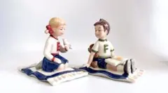 ロイヤルコペンハーゲン女性とガチョウのフィギュア - メルカリ