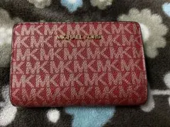 MICHAEL KORS ロゴパターン 二つ折り財布 レッド