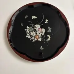 螺鈿細工 丸ちゃぶ台 円卓 座卓 雲鶴文 漆芸 李朝 家具 韓国 ミニ