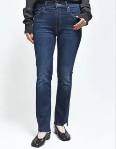 MOTHERマザー INSIDER CROP STEP FRAYデニム 24