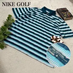 NIKE GOLF ナイキゴルフ　ポロシャツ　半袖　ドライフィット　ボーダー　L