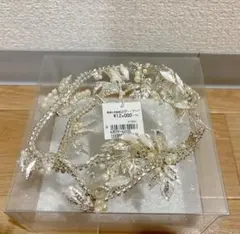 クリスタル　パール　ブライダル　ヘッドアクセ