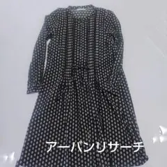 URBAN RESEARCH 総柄　ソレイアード　コットン　長袖　ワンピース