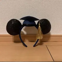 ネイビー卒業帽付き耳カチューシャ