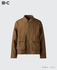 UNIQLO C コットンショートブルゾン ブラウン