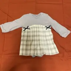 長袖チェック柄ロンパース 80サイズ