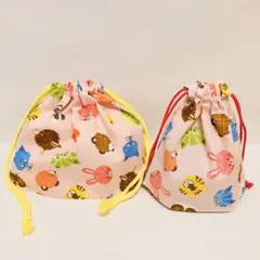 お弁当袋　コップ袋セット　ハンドメイド