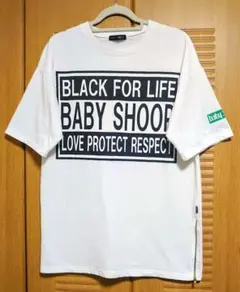 BABY SHOOP サイドジップ Tシャツ BIGロゴ 白 ホワイトのサムネイル