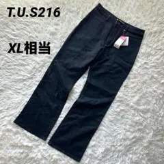 【T.U.S 216】 ブーツカットデニム 新品 フレアパンツ ジーンズ 黒