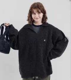 muhet スキッパーポロニット