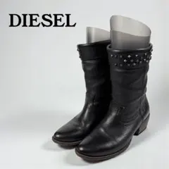【Y2K】DIESEL　ディーゼル　スタッズブーツ　革靴　ミドル　archive