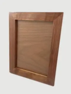 北海道手作り小物　2Ｌ版　ウォールナット材　木製フォトフレーム