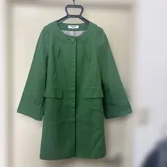 NATURAL BEAUTY BASIC スプリングコート　グリーンM