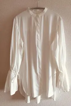 Techichi 長袖ブラウス袖リボン付き