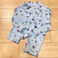 トイストーリー　キルトパジャマ 110cm 青　ウッディ　バズ　ピクサー