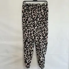 ジョイスパン ヒョウ柄 ジョガーパンツ XS 茶 黒 ポリエステル ルームウェアのサムネイル