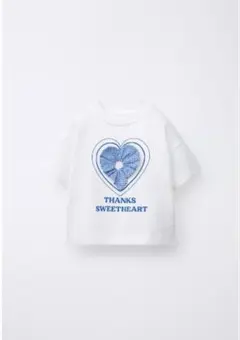 zaraキッズ　ギンガムアップリケTシャツのサムネイル