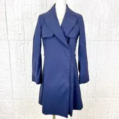 バーバリーブラックレーベル　コート ネイビー　40 エレガント◎ 【1384】