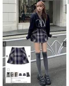 グレイル　インパン裏地付ツイードミニスカート[tu1429] S