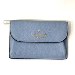 極美品　ケイトスペード 財布 コンパクトウォレット ブルー レザー