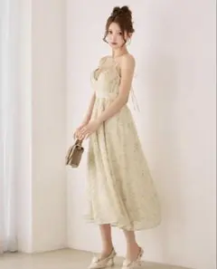エムミーエメ Noble flower ribbon long onepiece - メルカリ