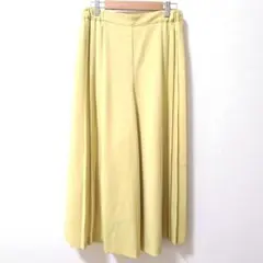 AuieF アウィーエフ スカーチョ黄緑 ライムイエロー ワイドパンツ M