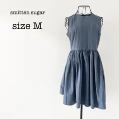 smitten sugar フレアギャザーワンピース　ノースリーブ　M