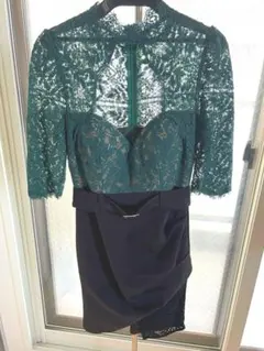 Jewels ジュエルズ キャバドレス 半袖 レース グリーン ブラック ミニS