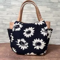 ハンドメイド　チューリップバッグ　花柄