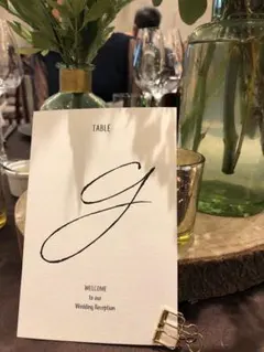 テーブルナンバー ブライダル