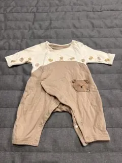 ベージュ クマ　ロンパース　50〜60cm 赤ちゃん本舗