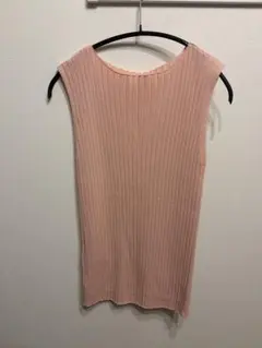 【値下げ】 KBF ノースリーブ ニット リブ編み ピンク