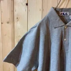 AE143 フィラ FILA ポロシャツ グレー メンズ Ⅿ ポス