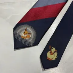 美品　ポケットモンスター　ネクタイ　レジメンタル　イーブイ　ブースター　オシャレ