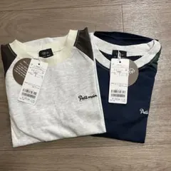 【petit main】新品タグ付き / オーガニック ラグラン長袖Tシャツ