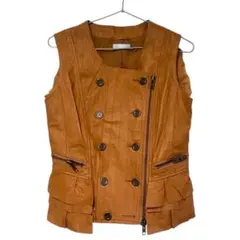 FREE'S SHOP (S) レザー ライダーベスト 豚革 ダブル ジャケット