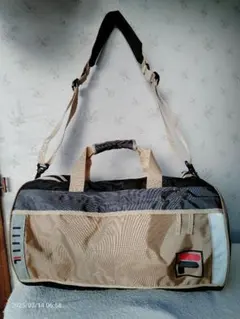 FILAフィラ ボストンバッグ 2wayショルダー旅行 -ブラウン＆ブラック