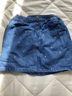 ラインストーンデニムスカート 美品 バースデー 110サイズ